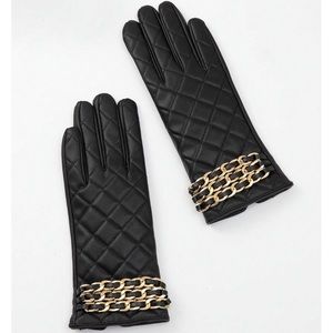 🆕 Quilted Faux Leather Gloves
